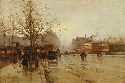 Die Boulevards, Paris von Eugene Galien Laloue