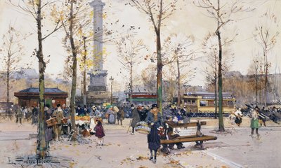 Place de la Bastille, Paris von Eugene Galien Laloue