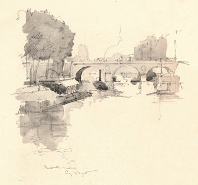 Die Pont St Michel, 1915 von Eugene Bejot