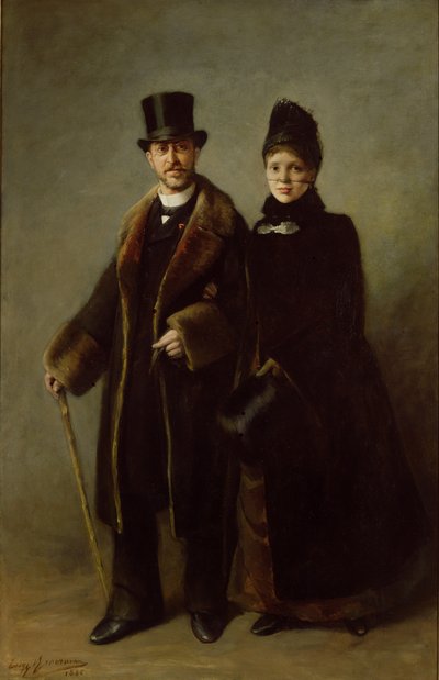 Heinrich Schliemann (1822-90) und seine Frau von Eugene Broerman