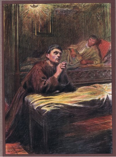 Bekehrung von Bruder Bernard von Quintavalle von Eugene Burnand