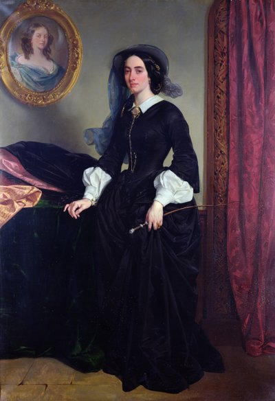 Porträt von Marie Deveria, 1856 von Eugene Deveria