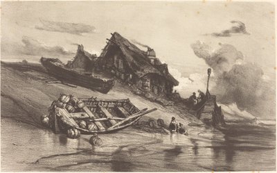 Fischerhütten von Eugene Isabey