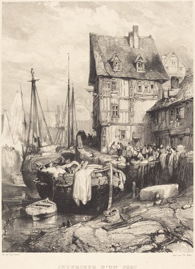 Hafeninneres von Eugene Isabey