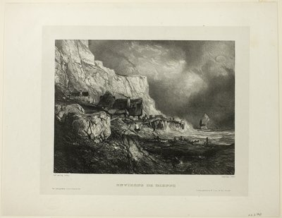In der Nähe von Dieppe, Platte eins aus Sechs Marinen von Eugene Isabey