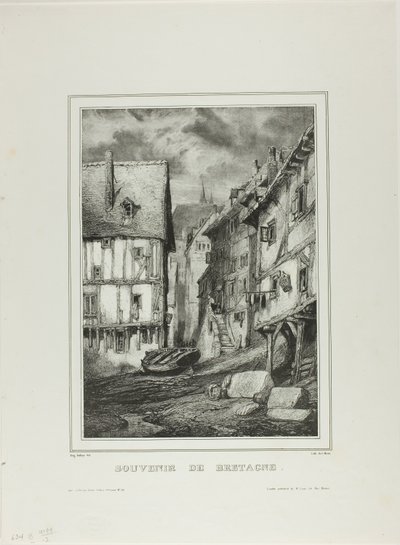 Tafel Vier, aus Souvenir der Bretagne von Eugene Isabey