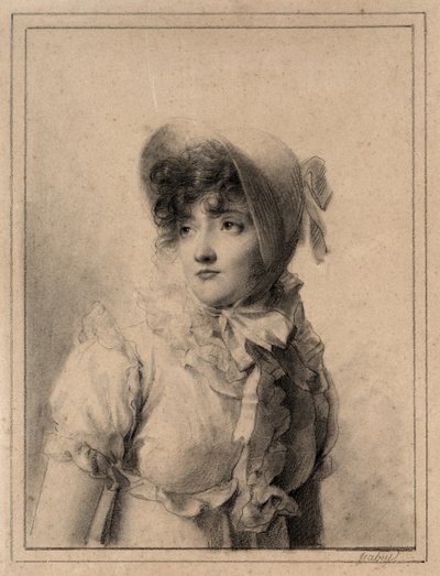 Porträt der Comtesse Starjinska, 1800er von Eugene Isabey