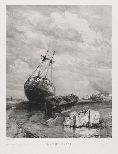 Sechs Marinesoldaten: Ebbe, 1833 von Eugene Isabey
