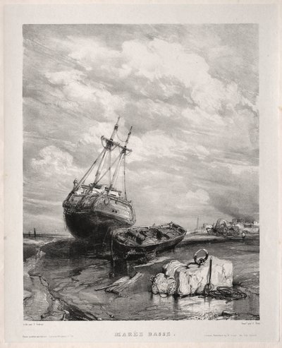 Sechs Marines: Marée basse von Eugene Isabey