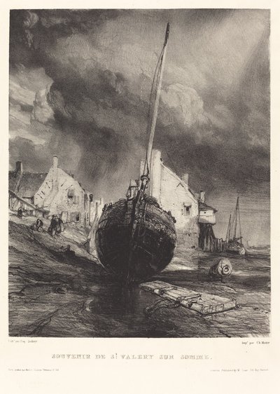 Erinnerung an St. Valéry sur Somme von Eugene Isabey