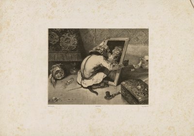 Affe im Spiegel von Eugene Leroux