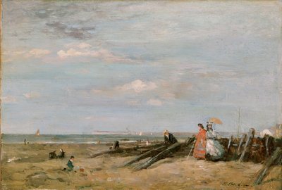 Strandszene in Trouville von Eugene Louis Boudin