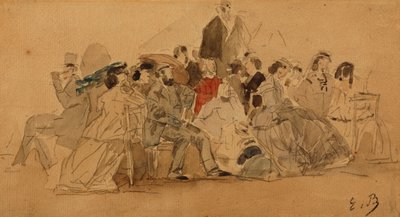 Nachmittag am Strand, ca. 1865 von Eugene Louis Boudin