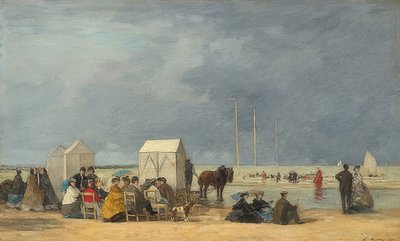 Am Strand von Deauville von Eugene Louis Boudin