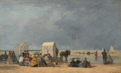 Badezeit in Deauville von Eugene Louis Boudin