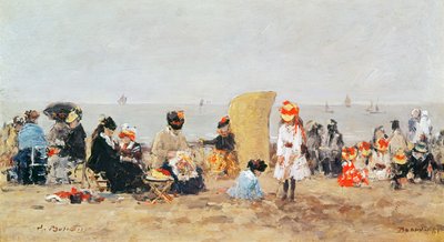 Strandszene, Trouville, 1881 von Eugene Louis Boudin