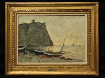 Boote in Etretat, ca. 1860 von Eugene Louis Boudin