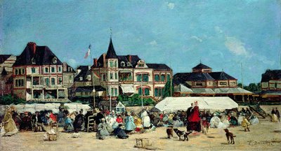 Casino von Trouville von Eugene Louis Boudin