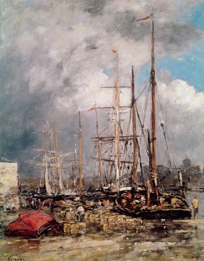 Fecamp, Heringsfischer, 1892-94 von Eugene Louis Boudin