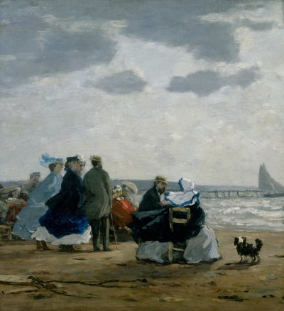 Am Strand, Dieppe, 1864 von Eugene Louis Boudin