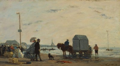 Am Strand von Trouville von Eugene Louis Boudin
