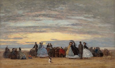 Der Strand von Villerville, 1864 von Eugene Louis Boudin