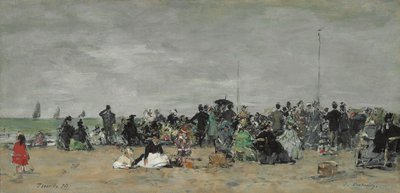 Strand von Trouville, 1874 von Eugene Louis Boudin