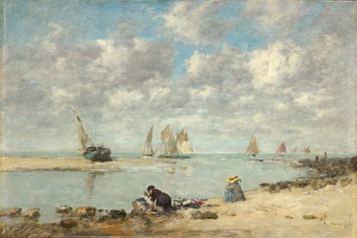 Wäscherin in der Nähe von Trouville, ca. 1872-1876 von Eugene Louis Boudin