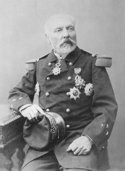 Porträt von Hyacinthe Laurent Théophile Aube von Eugene Pirou