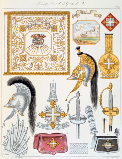 Mousquetaires de la Garde du Roi, Insignien von Eugene Titeux