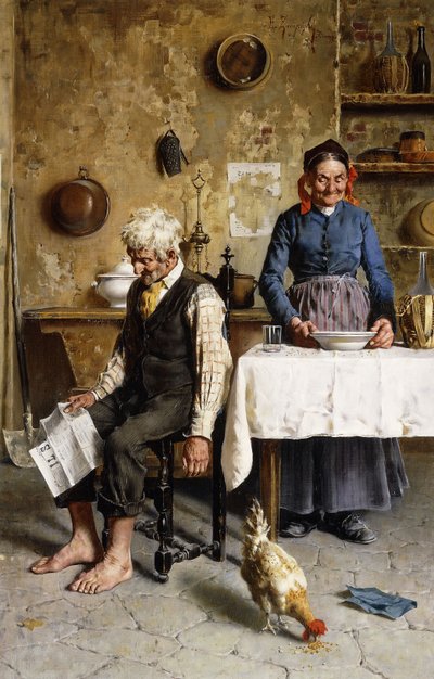 Häusliches Glück von Eugenio Zampighi