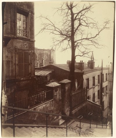 Treppe, Montmartre, 1921 von Eugène Atget