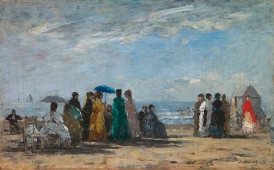 Der Strand von Trouville von Eugène Boudin