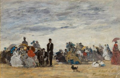 Der Strand von Trouville von Eugene Louis Boudin