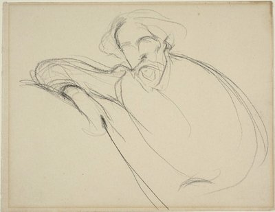 Studie von Alphonse Daudet von Eugène Carrière