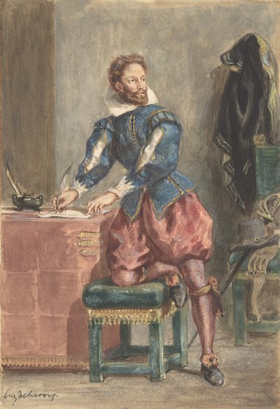 Mathurin Régnier, ca. 1846 von Eugène Delacroix