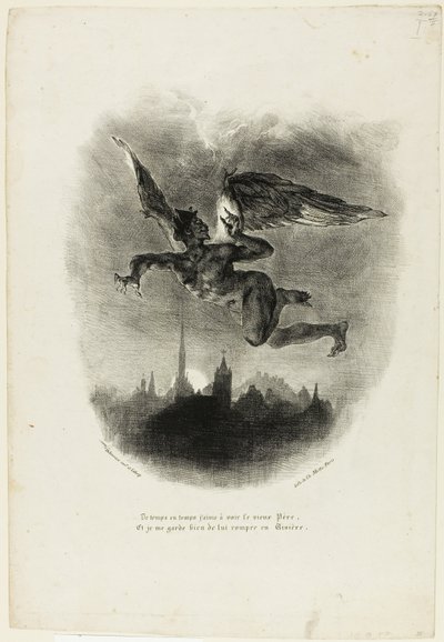 Mephistopheles fliegt von Eugène Delacroix
