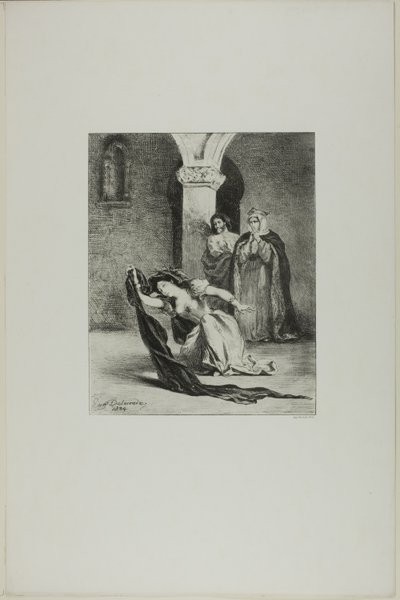 Ophelias Lied von Eugène Delacroix