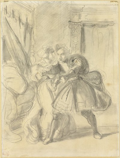 Studie von Eugène Delacroix