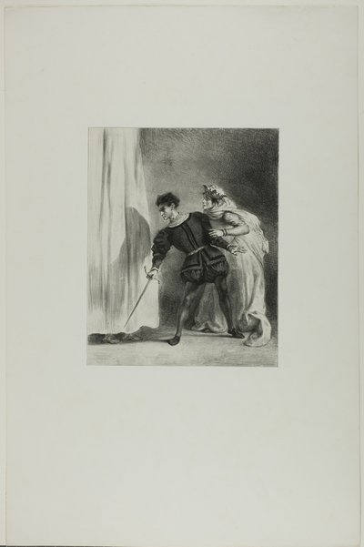 Der Mord an Polonius von Eugène Delacroix