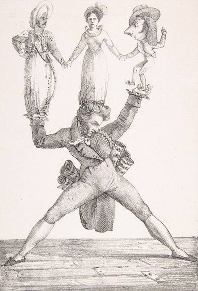 Italienisches Theater von Eugène Delacroix