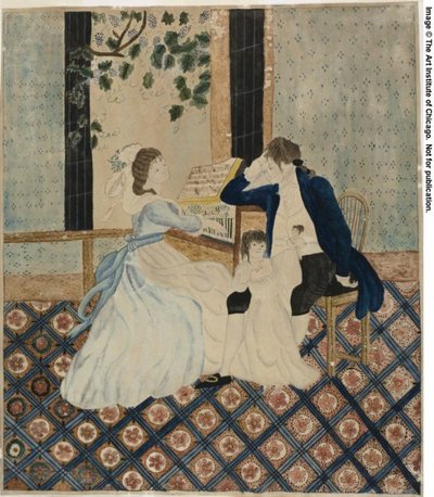 Familiengruppe am Klavier von Eunice Pinney