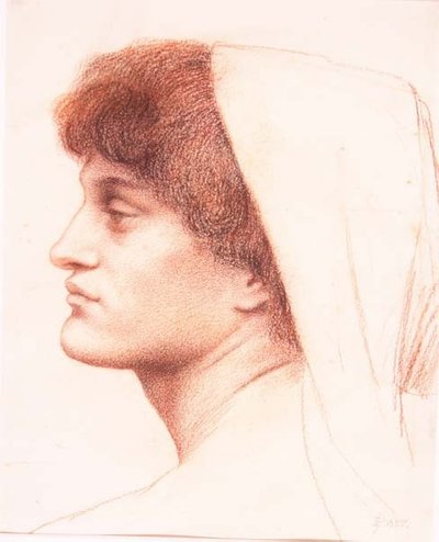Profil eines weiblichen Kopfes von Evelyn De Morgan