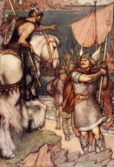 Der Wächter fordert Beowulf heraus von Evelyn Paul