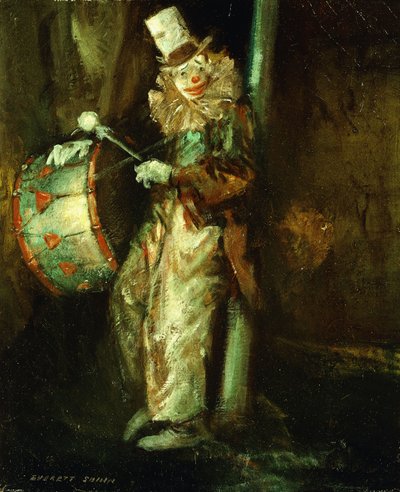 Clown mit Trommel von Everett Shinn