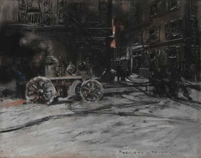Feuerszene von Everett Shinn