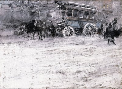 Pferdeomnibus von Everett Shinn