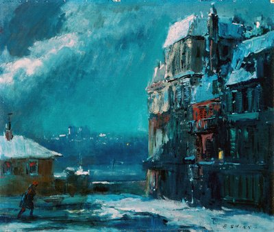 Winternacht, Paris von Everett Shinn