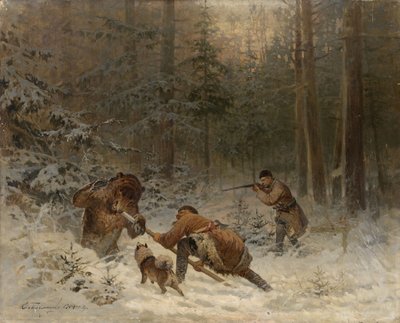 Bärenjagd von Evgeny Alexandrovich Tichmenev