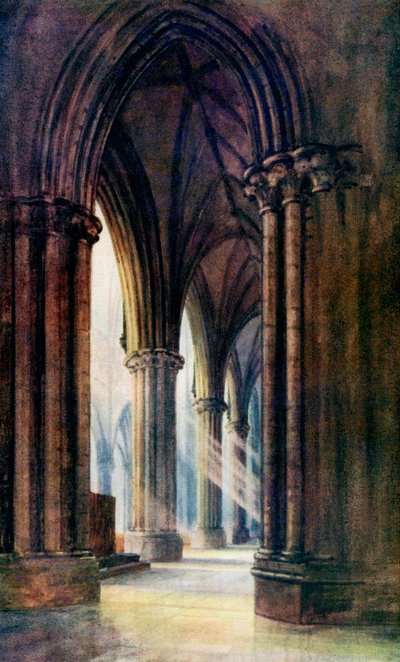 Innenraum der Kathedrale von Lincoln, 1924-1926 von FP Dickinson